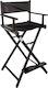 Aluminum Folding Makeup Chair 08810 Black