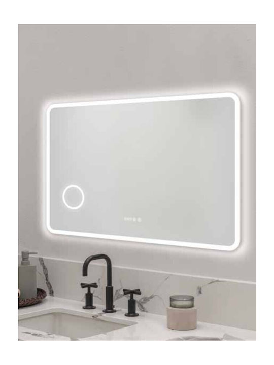 Kolossos Правоъгълена Банско Огледало LED 100x70см