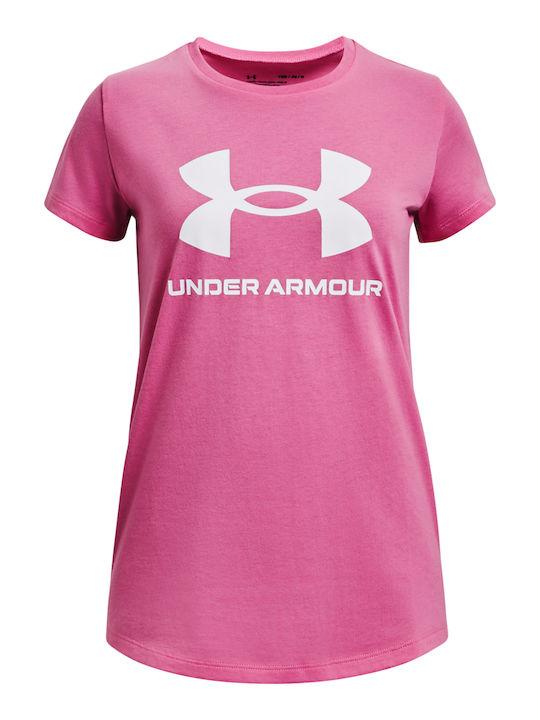 Under Armour Kids' T-shirt Pink Live Sportstyle
