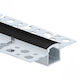 Eurospot Aluminiumprofil Gipskarton Flexibel Silber LED-Streifen L=2m Schwarze Abdeckung Eu5151