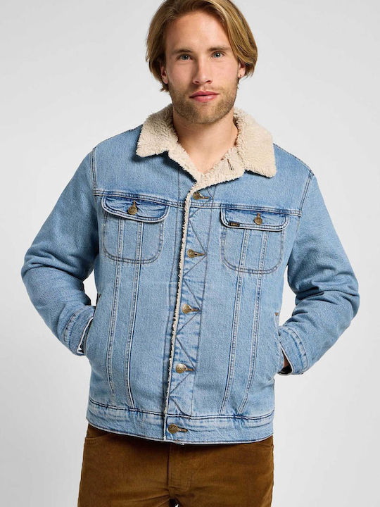 Sherpa Τζιν Μπουφάν Denim Blue Ανοιχτό