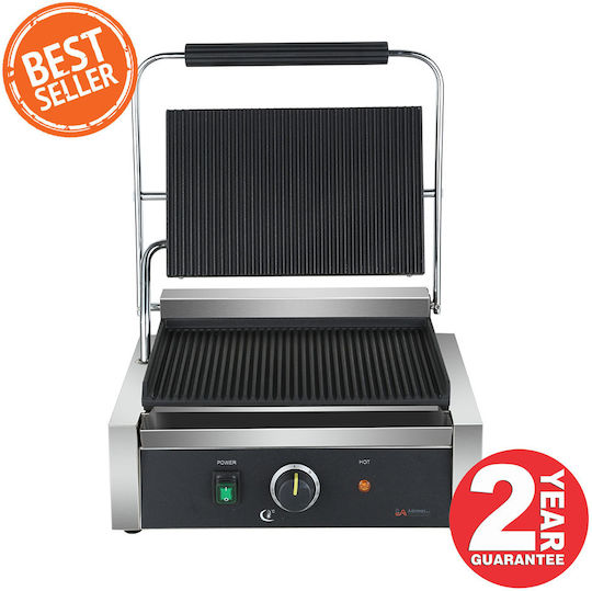 Lappas Commercial Sandwich Maker with Ribbed Top and Ribbed Bottom 2200W