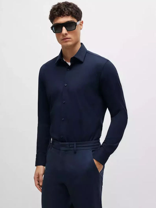Boss Hank Cămașă în Linie ingusta Blue