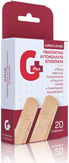 Gplus Υφασμάτινα Αυτοκόλλητα Επιθέματα Mix 19x72mm 14τμχ & 25x72mm 6τμχ