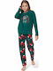 Sexen Kids' Pajamas Winter Fleece Green