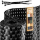 Kadax Black Mesh & Shade Fabric Fencing Panels 19cm 2.55m Fence Cover