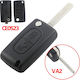 Car Key Shell with Blade with 2 Buttons for Citroen / Peugeot CE0523