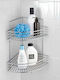 Wenko Corner Wall Mounted Bathroom Shelf Metallic 31.5x22x37cm Silver