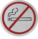Self-adhesive Information Sign No Smoking Stainless Steel 75mm Hendi 663790