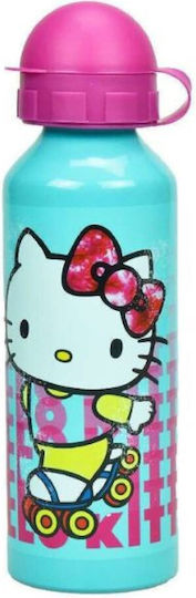 Gim Hello Kitty Детска Бутилка За Вода Hello Kitty Алуминиева С Изскачащо Капаче Hello 520мл