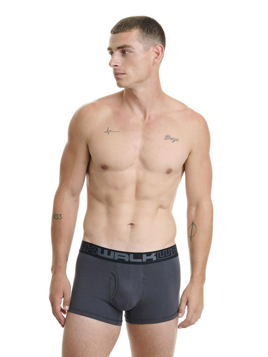 Walk Ανδρικά Μποξεράκια Χακί 2Pack