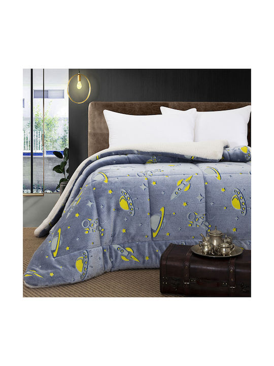 Beauty Home Kids Sherpa Comforter Fluorescent S...