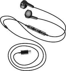 Linq Écouteurs Usb C Magnétiques Avec Microphone Et Boutons Contrôles Black