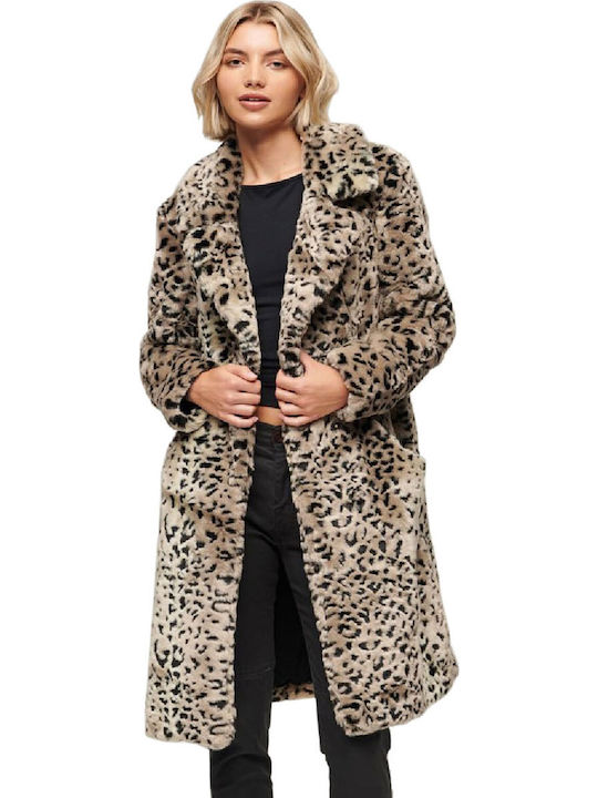 Women's ANIMAL Coat with Fur Details