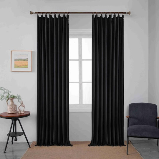 SpitiBazaar Window Curtain With Black Pencil Pleat 270x280cm