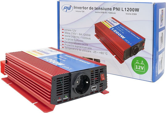 Invertor de tensiune Pni L1200w Intrare 12v Ieșire 230v