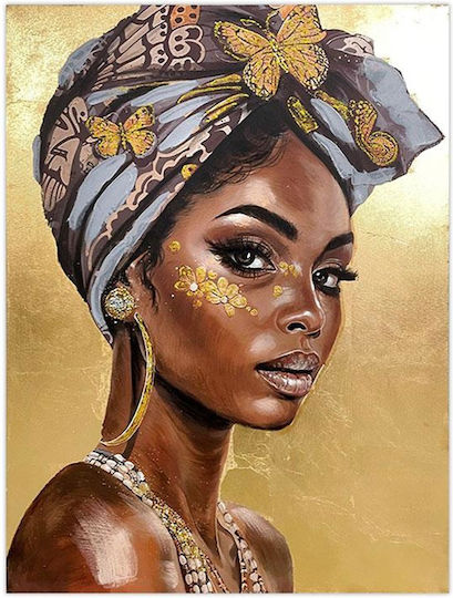 Fylliana African Lady Gemälde auf Leinwand 60x80cm