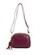 De piele Geantă de damă Crossbody Burgundy