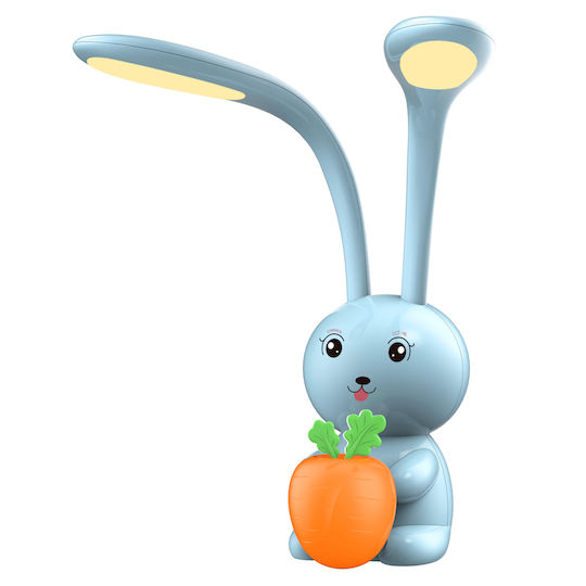 HomeMarkt Led Kids Desk Lamp Touch Badoo Rabbit with Design Projection Blue