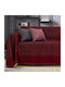 Lino Home Malta Sofa Throw 2 Seater Chenille 180x250cm Burgundy