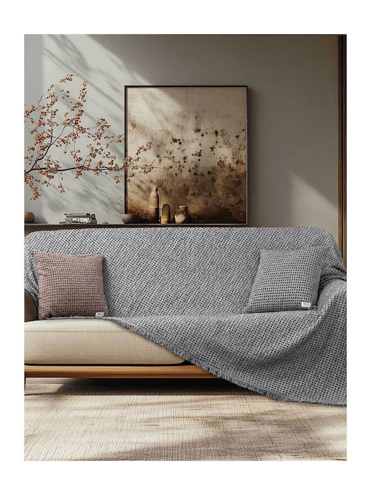 Madi Mouve Ριχτάρι Πολυθρόνας 180x180εκ. Mouve Grey