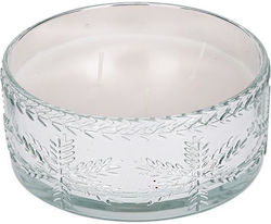 Zaros Christmas Glass Silver Candle