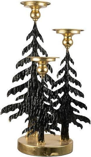 Zen Collection Christmas Metallic Gold Candlestick 51.5x32cm