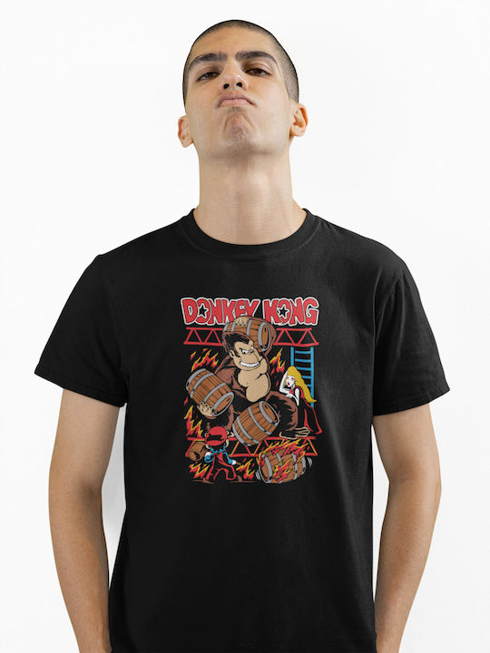 Men's T-shirt Donkey Kong Super Mario Nintendo Donkey Kong Black