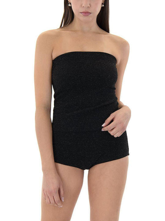 Women's Blouse Strapless Black