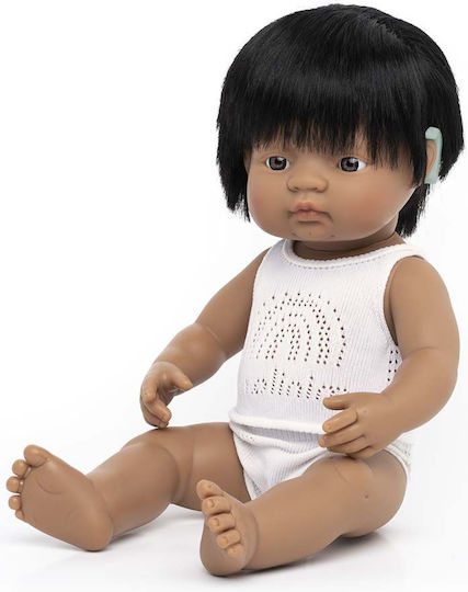 Miniland Μωρό Κούκλα Hispanic Boy Hearing Aid 38 εκ.