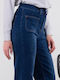 Hoch tailliert Damenjeans Blue
