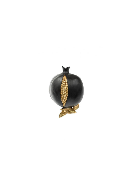 Black and Gold Polyester Pomegranate 18x9x8cm