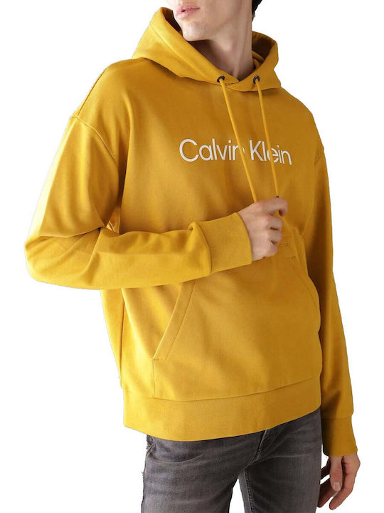 Calvin Klein Φούτερ Κίτρινο με Κουκούλα