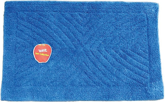 Sidirela Bath Mat Cotton Anita 3219-blue Blue 50x80cm