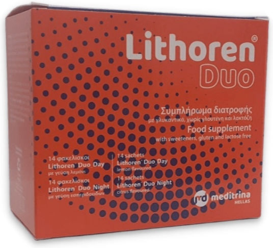 Meditrina Lithren Duo Συμπλήρωμα για τον Ύπνο 28 φακελίσκοι Πορτοκάλι