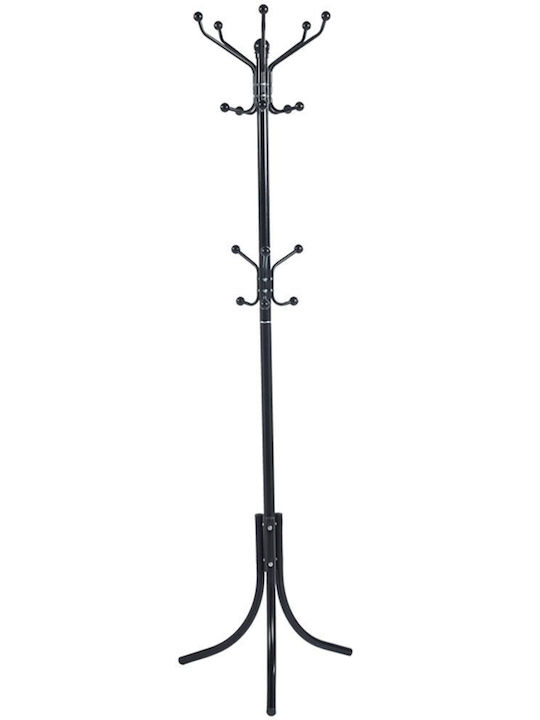 Zita Plus Freistehender Kleiderständer Metallisch Schwarz 49x34x181cm