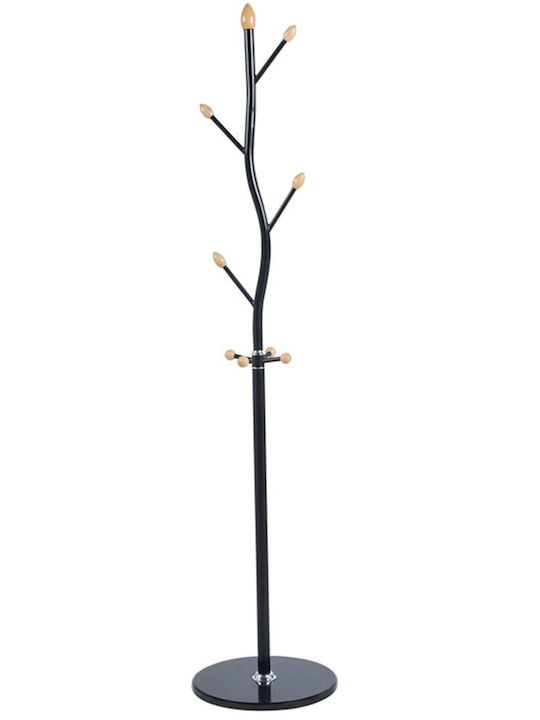 Zita Plus Καλόγερος Μεταλλικός Μαύρος 37x37x173cm