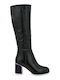 Damenstiefel mit mittlerem Absatz Schwarz