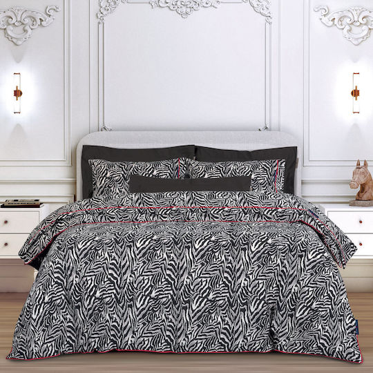 Greenwich Polo Club Duvet Cover Set Queen with 2 Pillowcases 240x260 Beige, Black