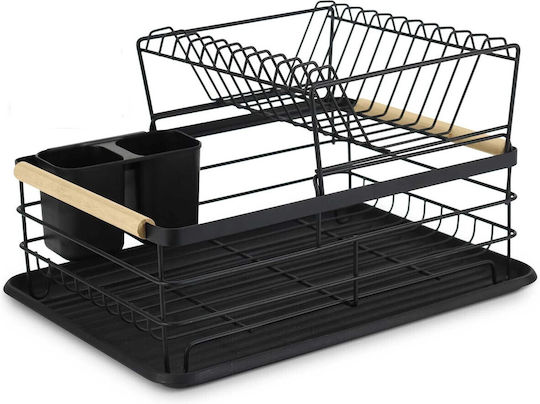 Metallic Black Sink Strainer 43x32x27cm