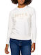 Damen Sweatshirt Ecru