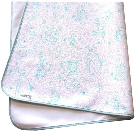 Ninetta Bebe Wasserdichtes Wickeltuch Mint Green Türkis 35x56cm.