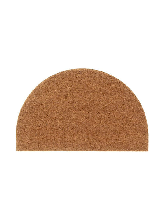vidaXL Entrance Mat Semicircular made of Coir with Anti-slip Backing Brown 50x80cm