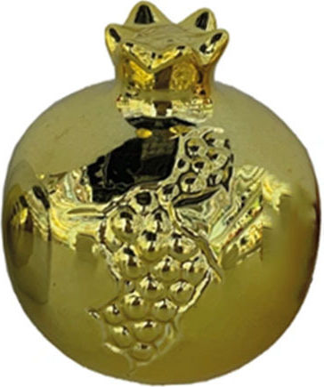 Granatapfel Dekorative Keramik Gold 6,5x7cm Geschenkartikel 15395