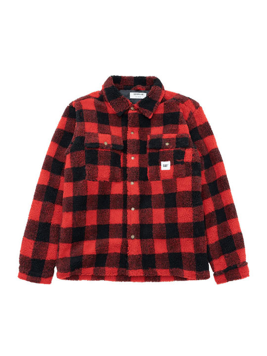 Дълъг Ръкав Overshirt в Стандартна Кройка Червено/черно