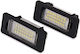 Set de 2 becuri LED pentru plăcuța de înmatriculare compatibile cu Audi VW, fără erori, lumină albă rece