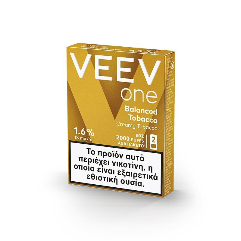 VEEV One Ανταλλακτικά Pod 2τμχ σε Καφέ χρώμα 2ml Blended Tobacco Creamy  Tobacco