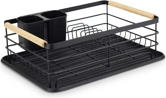 Metallic Black Sink Strainer 43x32x14cm