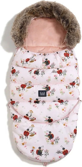 La Millou Aspen Combo Kinderwagen Fußsack Rosa mit Samtfutter 115x50cm