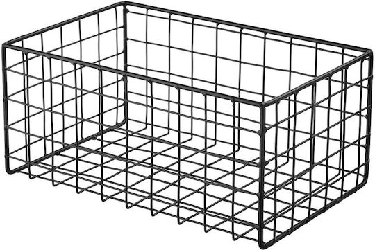Butlers Διακοσμητικό Καλάθι Μεταλλικό Μαύρο 26x17εκ.